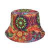 Modischer Blumenmuster-Eimerhut für Damen Herren Sommer Outdoor Sonnenschutz Reise Strand Fischerhut Dekoration Panama Hip Hop Street