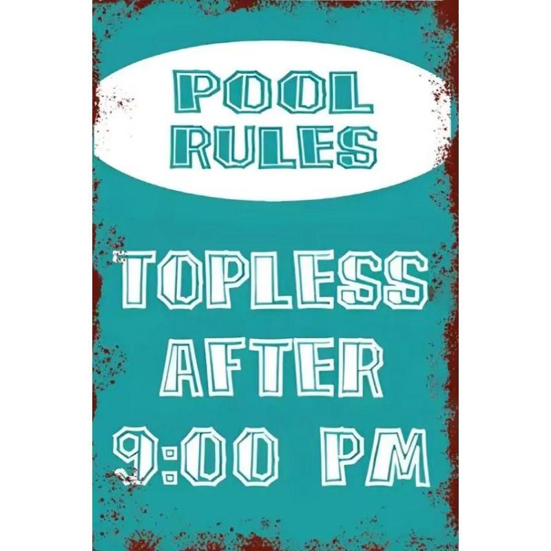 Wall Hanging Metal Sign Art Decor 20x30cm Vintage Style