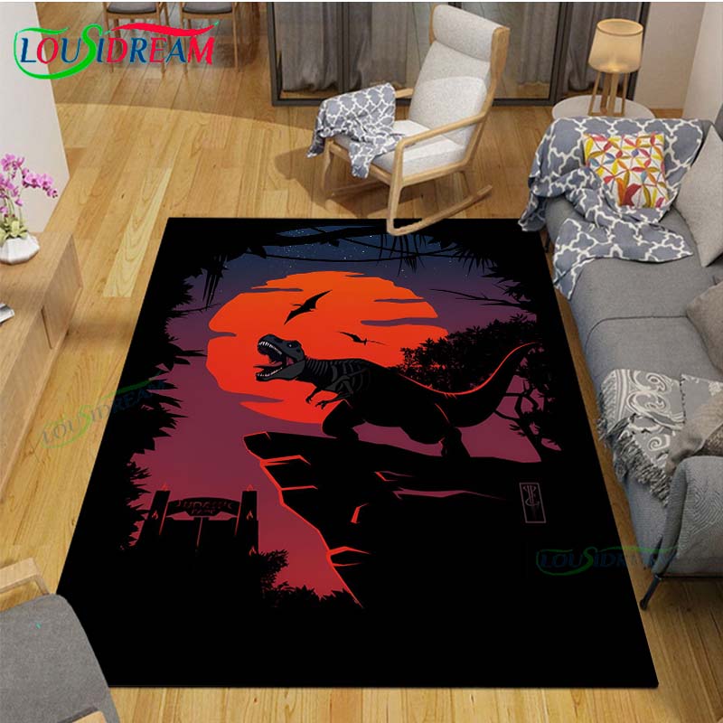 Dinosaur J-Jurassic Park Carpet Room Decor Floor Mats Bedroom Yoga Mat Photography Props Area Rug Birthday Gift Outdoor Rug