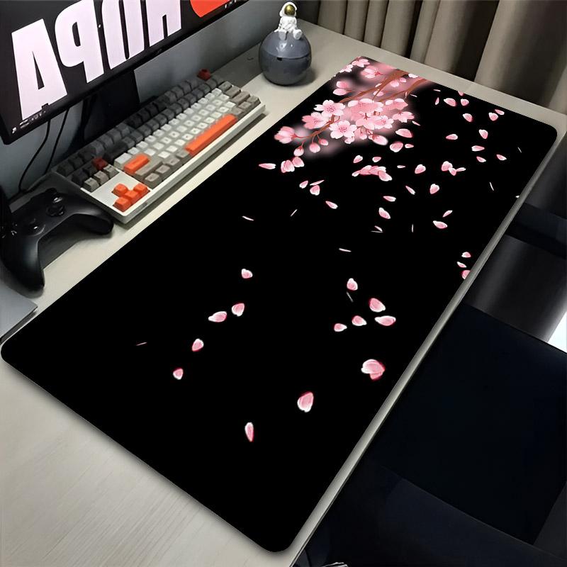 Japan Sakura Scenery Anime Pink Mousepad Gamer HD Printing Cherry Blossom Laptop Desk Mat Big Mouse Pad Keyboard Office Tablepad