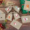 2026 Christmas Advent Calendar Small Christmas Gift Bags Tiny Christmas Burlap Candy Bag Holiday New Year Party Favors Supplies