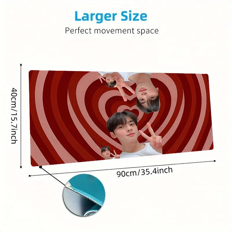 Heartbeat Color Mouse Pad Large Gaming Table Cushion Non-slip Laptop Tablet Big Mousepad XXL Mat Mini PC Playmat With Lock edge