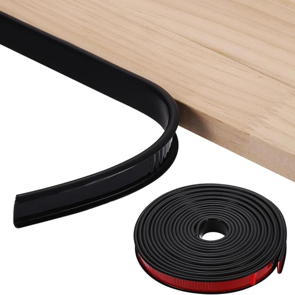 1Roll 5M/10M U-shaped Wooden Cabinet Edge Strips Cabinet Furniture U-shaped Soft Edge Sealing Strips Self-adhesive Edge Strips
