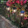 Solar Powered Vintage Bulb Lawn Lights (4-Pack, Warm Light)