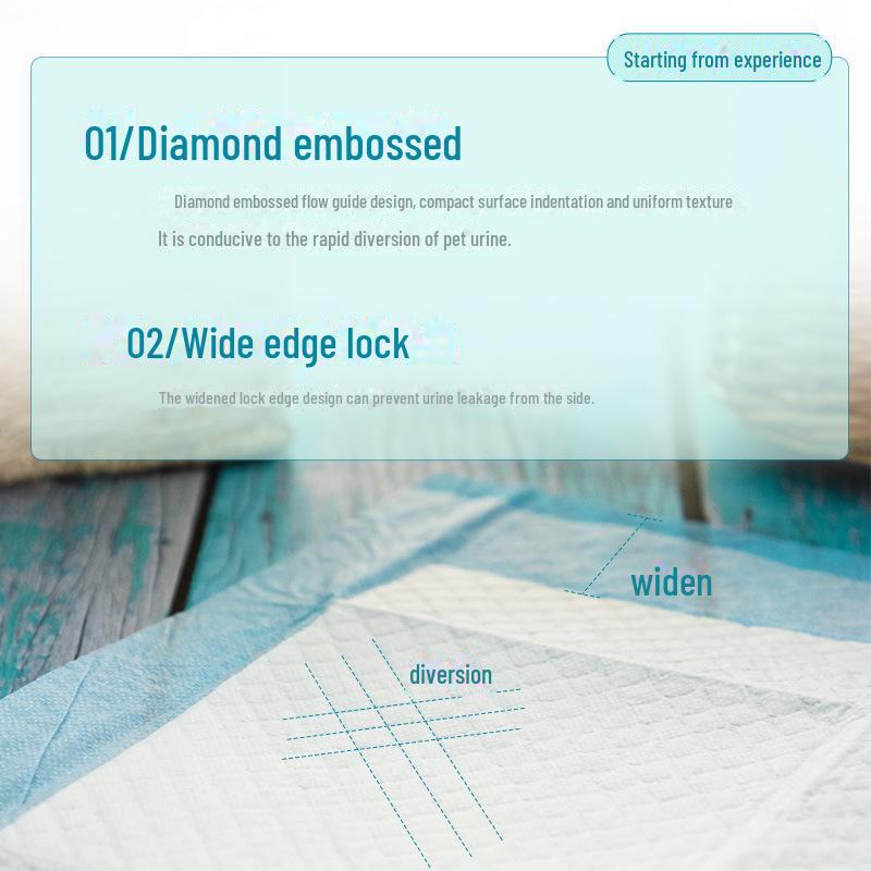 Absorbent Dog Diaper Pads - Deodorizing, Thick, 100-Pack, Ideal for Teddy & Golden Retrievers