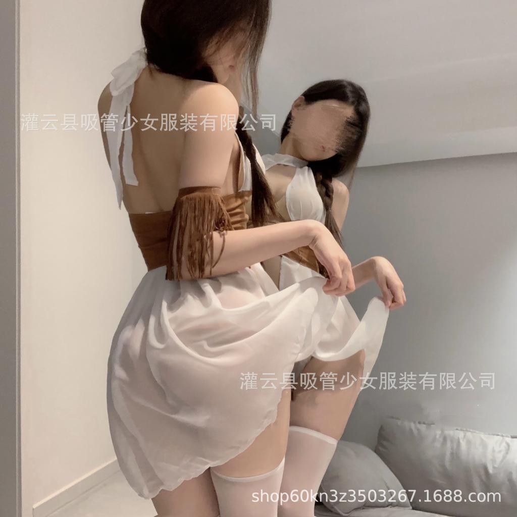 Sexy Retro Hollowed Out Deep V Waist Seal Strap Pendulum Perspective Pure Desire Exotic