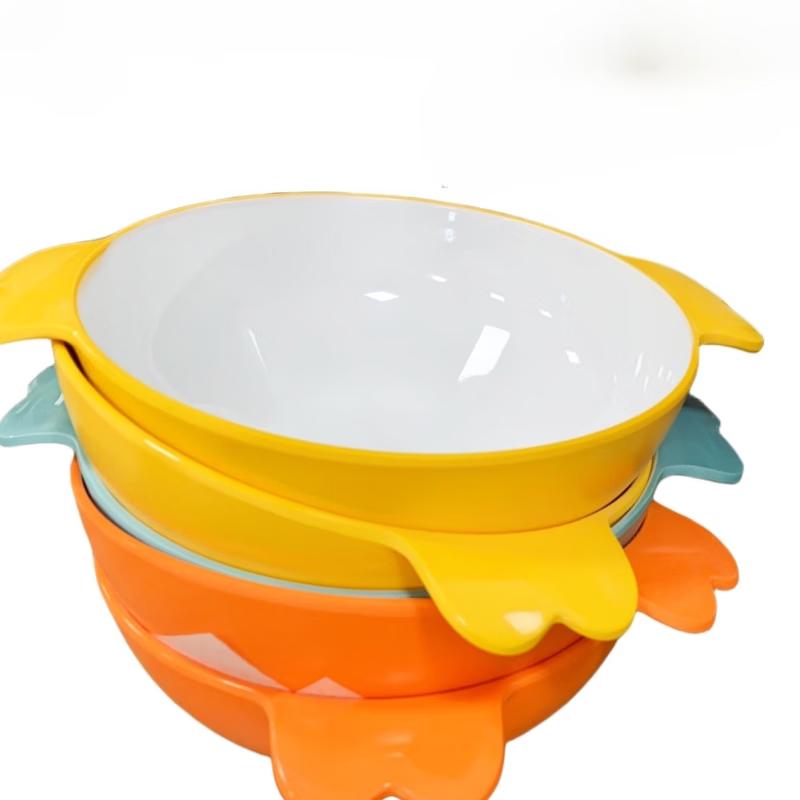 ZISIZ Melamine Double-Handle Noodle Bowl