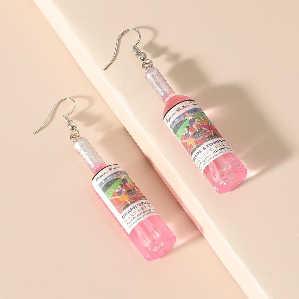 European & American Fashion Versatile Wine Bottle Earrings