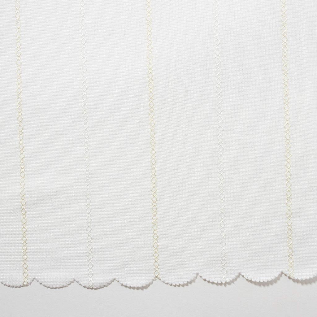 Stoffladen Fabric Cafe UV-Spiegel für Klein 100cm Breit x 70cm Lang Gestreifter Vorhang, Isoliert, Durchsichtig, Spitze, Fenster, Ca.. [CAL-WH Elfenbein]