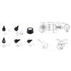 RS16 Band Switches Replacement Plastic 16MM Rotary Band Switches Handle Length 15MM Axis Band Switches Easy To Install