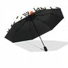 1pc Doodle Hearts Automatic Open/close Umbrella, 8-Rib sturdy structure, Auto Folding/Opening, Portable Travel Umbrella for Women,131