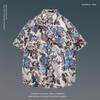 Japanese Hong Kong-Style Floral Hawaiian Shirt - Unisex Summer Short-Sleeve Retro Beachwear