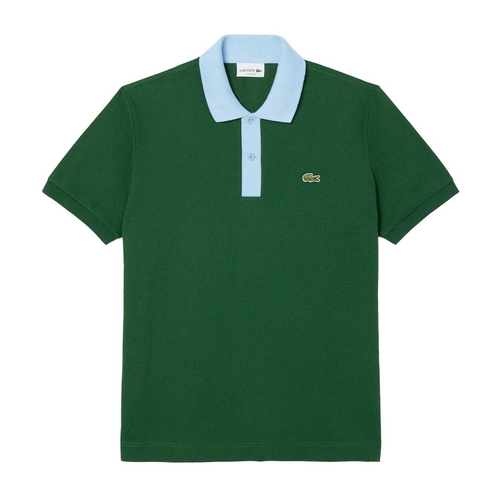 Lacoste Polo da uomo con colletto a contrasto