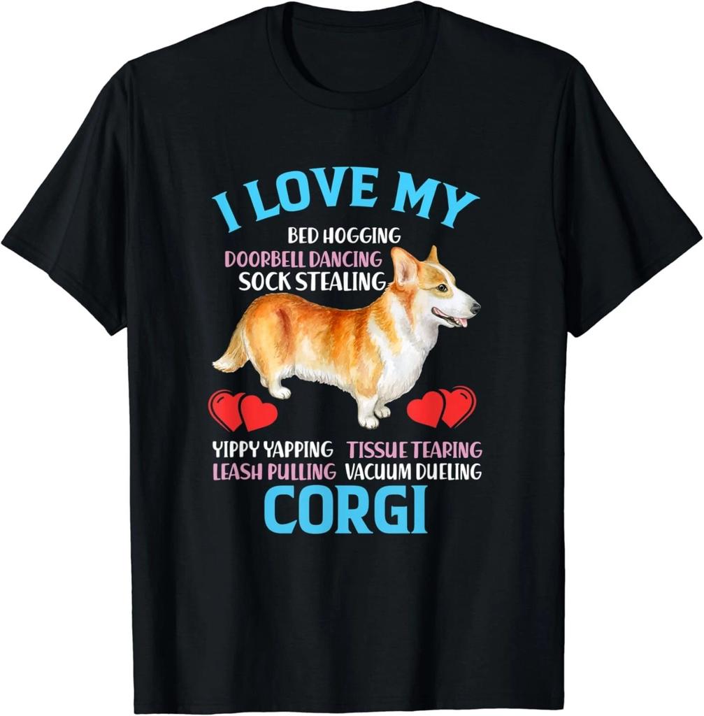 I Love My Cardigan Welsh Corgi Dog Mom Dad Funny Cute Gift Unisex T-Shirt