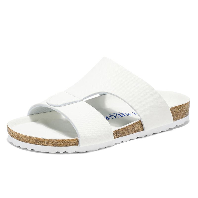 

Fashion Men s Classic Slippers for Home and Outdoor Waterproof Non-Slip Slip-On Sandals Versatile Slippers Mens Slip on Walking Shoes 46 белый