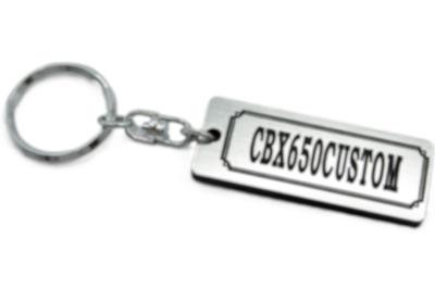 CBX650 Custom Double Ring Acrylic Original Keychain Custom Accessories A-849-2 Silver/Black - Muffler, Handlebars, Exterior, Mirrors, Parts,