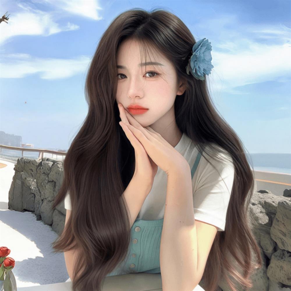 New ArrivalS Open Run Women S Wave Style Long Hair Wig And Hairpin Set