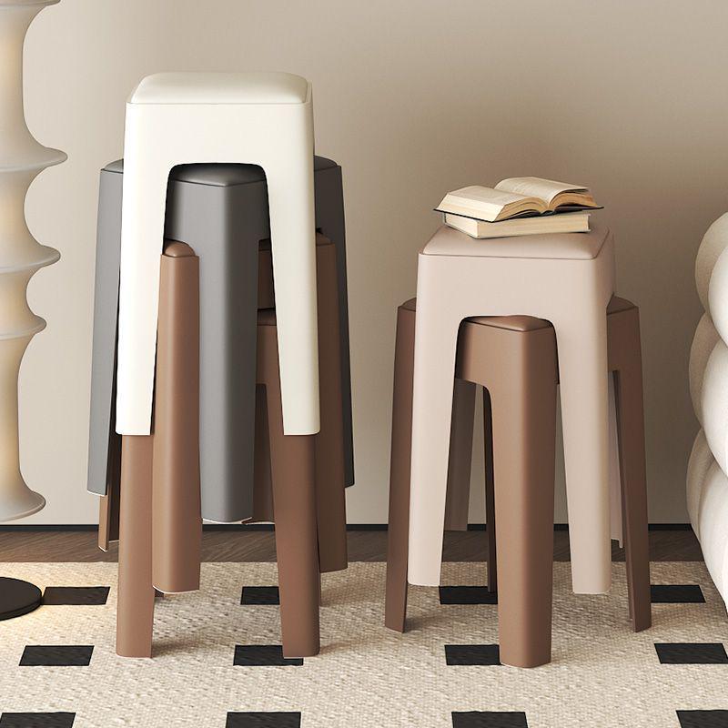 Durable Upholstered Stackable Plastic Stool for Home & Dining