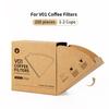 40/100 Stück verpacktes feines Kaffeefilterpapier Handgefertigte Kaffeeliebhaber natürlich ungebleicht Einweg hochdurchlässig Kaffee fi