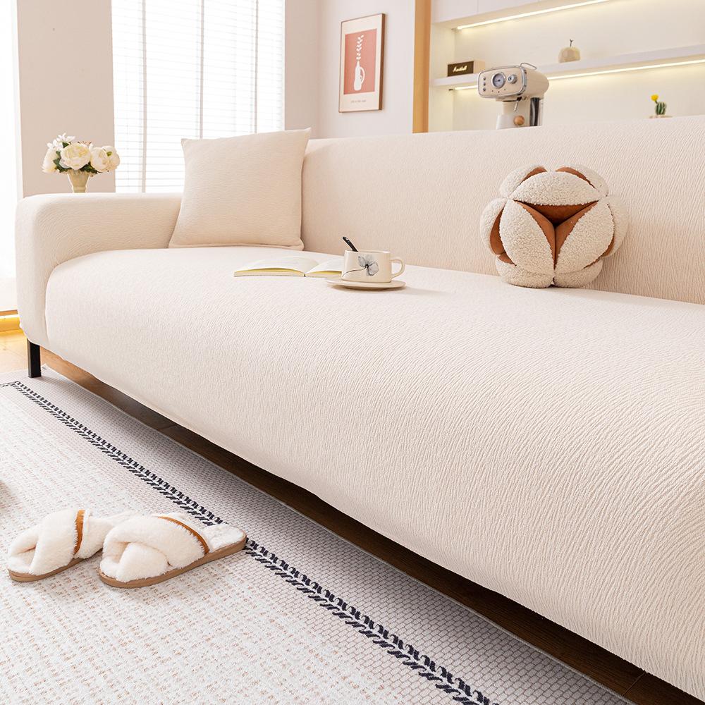 Modern Light Luxury Chenille Sofa Cover Autumn and Winter New Thickened Dustproof Sofa Cover High Elastic Lazy Sofa Cover 90-140cm