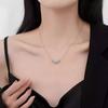 Smile Zircon Necklace Women'S Fashion High Sense Seven-Star Flash Diamond Imitation Moissanite Pendant Temperament Collarbone Chain Quality