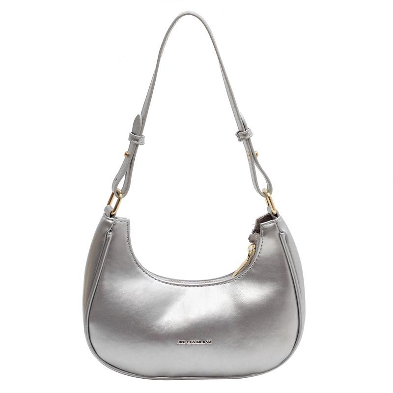 IELGY Женская элегантная сумка через плечо в форме полумесяца из блестящей лакированной — фото 12