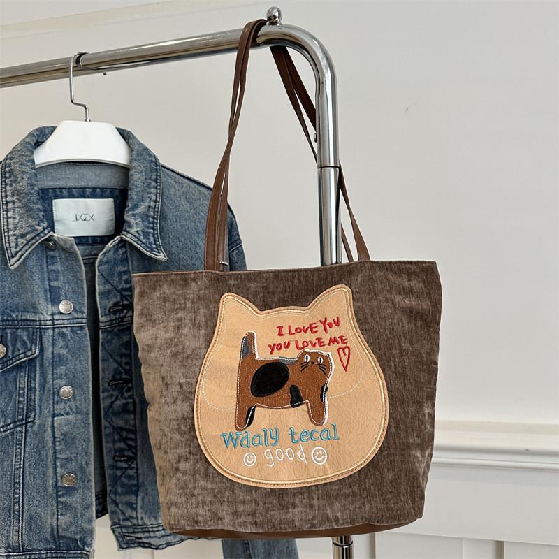 Модная академическая двухплечевая сумка-тоут для женщин с удобным дизайном коричневый