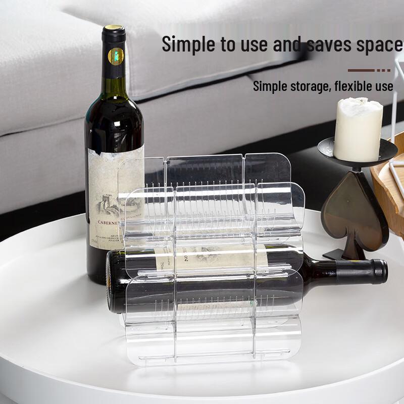 Zhi Shi Stackable Transparent Wine Bottle Storage Rack