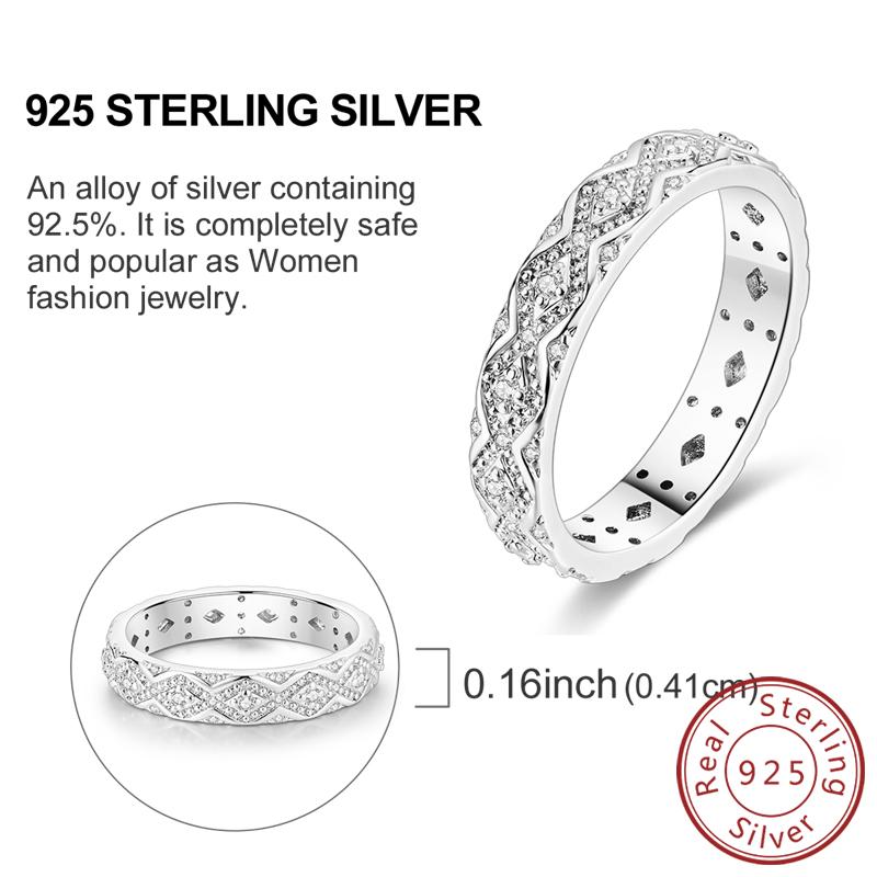 New 925 Silver Rings Firefly Hollow Rose Infinite Love Simple Ring for Women Wedding Engagement Party Jewelry Gift