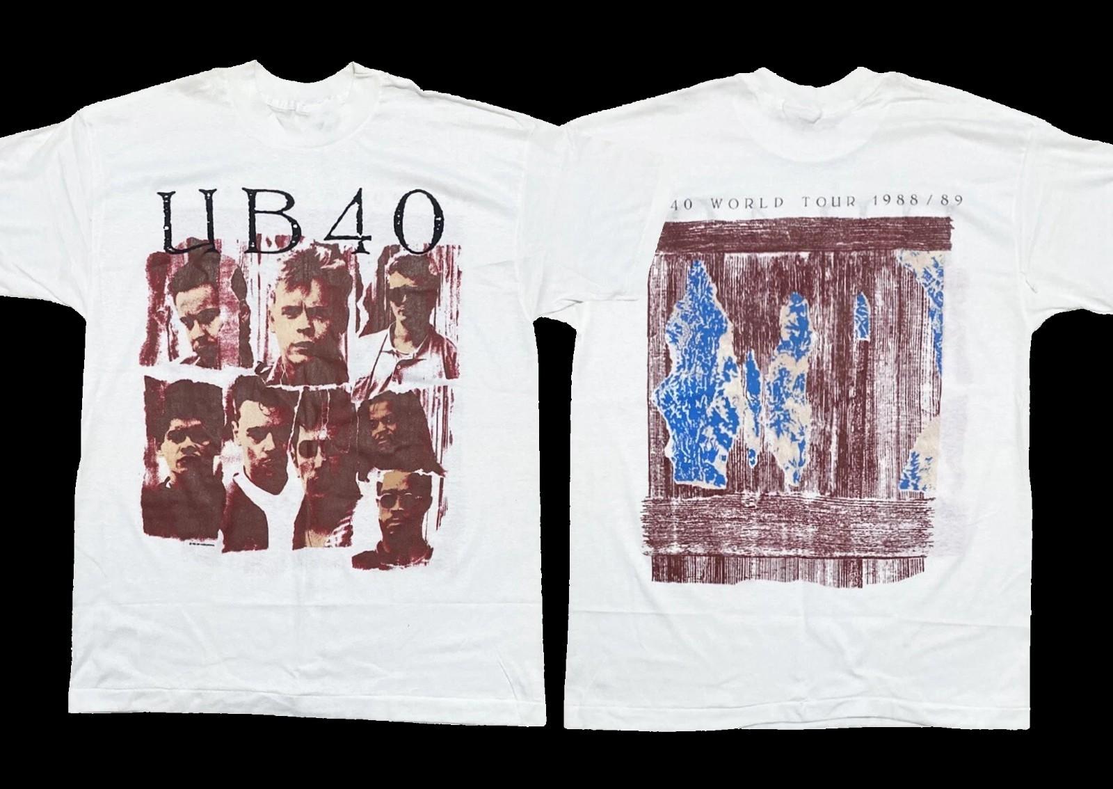 

VTG 1988 UB40 World Tour Band Cotton Unisex All Size T-Shirt 21D765 S разноцветный