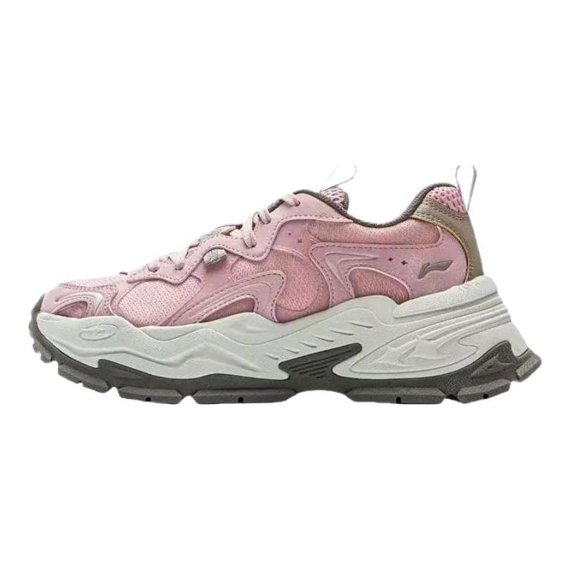 Li Ning Star Abrasion Resistant Breathable Low top Casual Shoes Women's Pink AGCV046-5