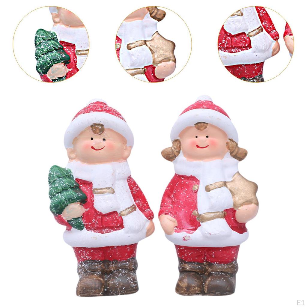 Ceramic Dolls Figurines Christmas Decoration Creative Figure Ornaments for Table