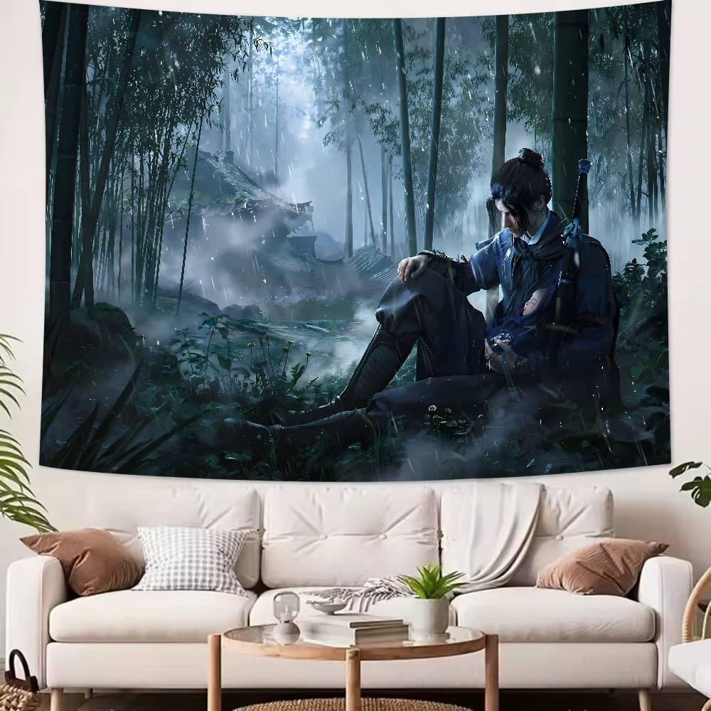 Fashion Hot Cool Video Game Where Winds Meet Tapestry Wall Hanging Wall Rugs Dorm Decor Blanket Camping Decoration Tapestry