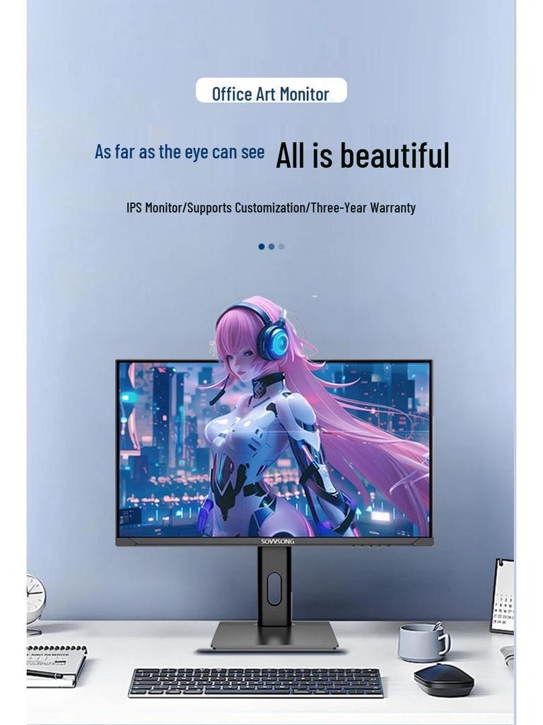 24" Bezel-less High Refresh Rate Gaming Monitor with HD LCD Screen (Available In 19"/22"/27")