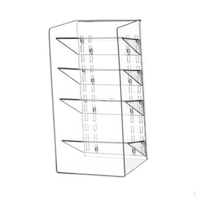 Organizador de baño, mesa de encimera, estante de exhibición de artículos diversos, estante de almacenamiento de cosméticos decorativo transparente