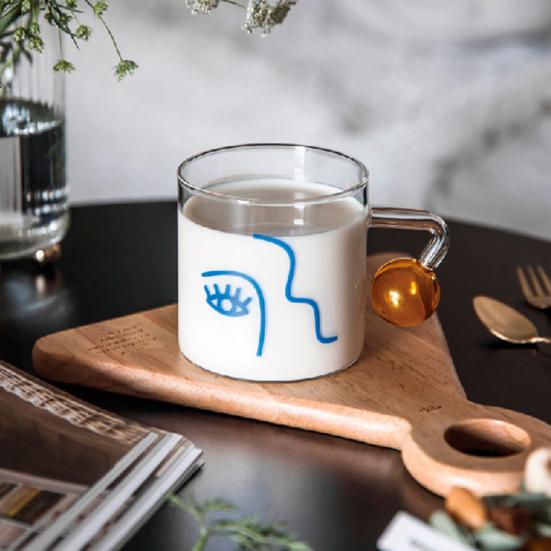 

Стеклянная чашка Yousheng, модная креативная портативная креативная прозрачная бутылка для напитков с ручкой для дома Short Type