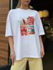 Retro Style Cotton Graphic Tops Cartoon INS Style Street Loose Summer Vacation Casual Women T-shirt Short Sleeve Female Clothing