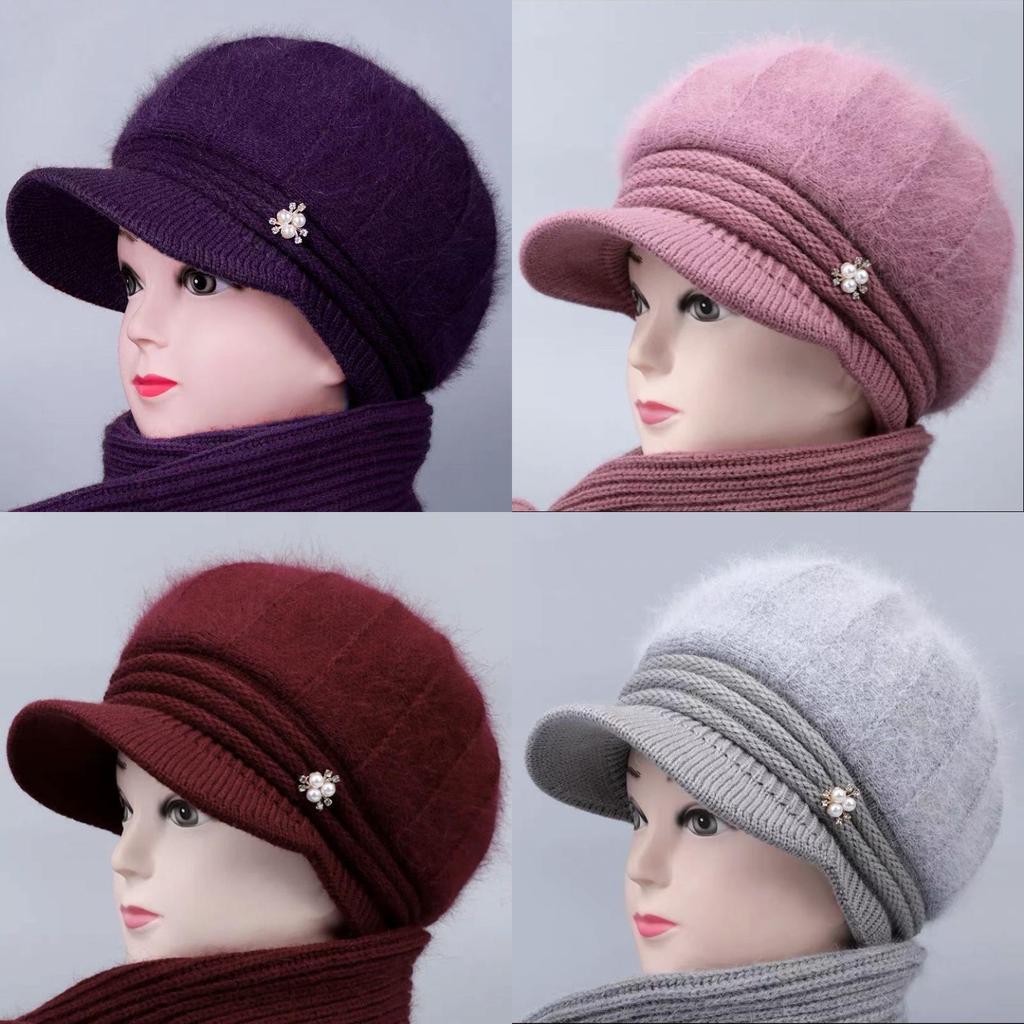 Winter Senior Hat Knitted Casual Warm Wool Hat