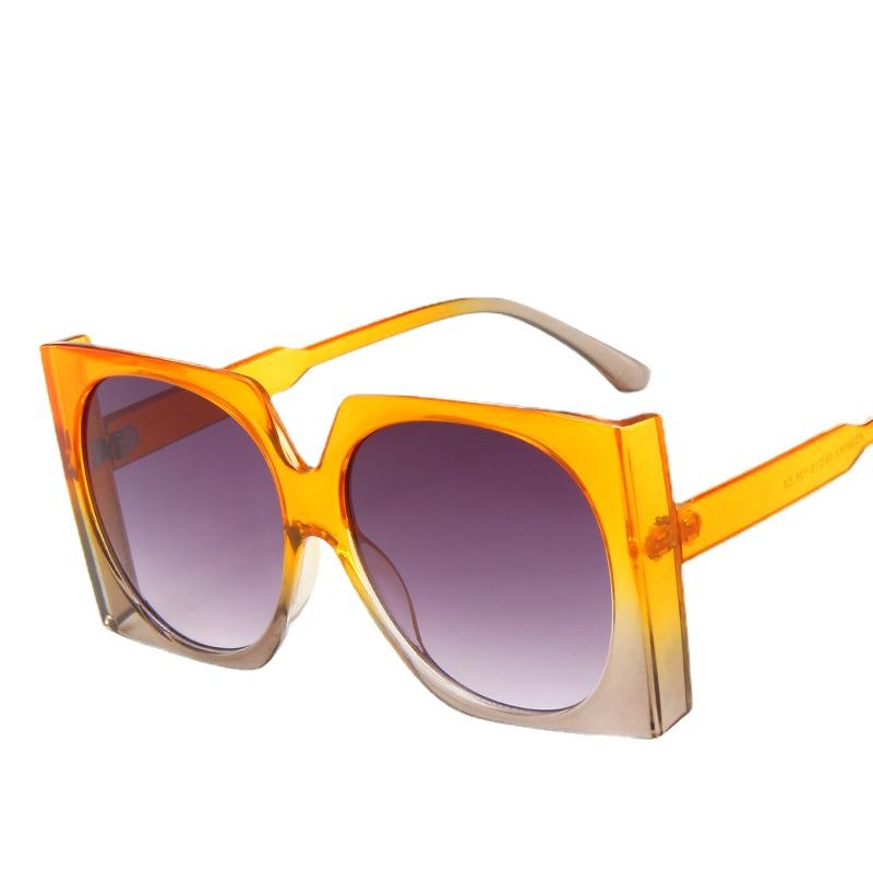 Stylish Large Frame Sunglasses New Style Thick Edge Square Lens Sunglasses