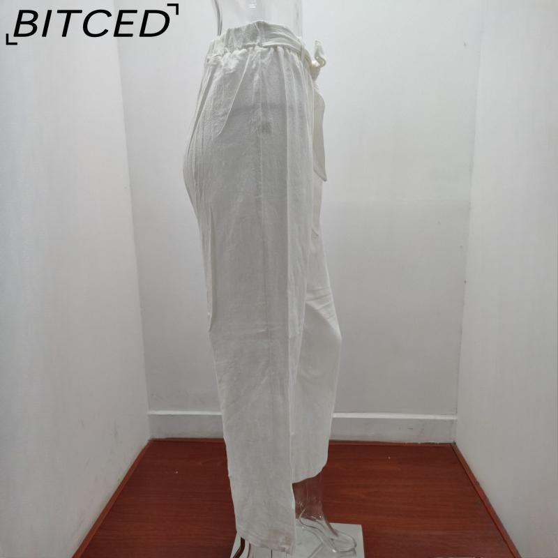 BITCED Dámské módní ležérní jednobarevné kalhoty a capris