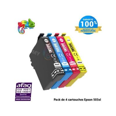 503XL Compatible Pour Epson 503 XL Pack 4 Cartouches D'encre Pour Epson Expression Home XP-5200 XP5200 XP5205 Workforce WF-2960