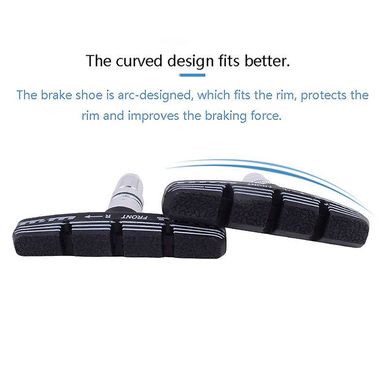 Replaceable Aluminum Alloy V Brake Pads Drawer Structure Mountain Bicycle Brake Shoes For Linear Pull Brakes Low Noise