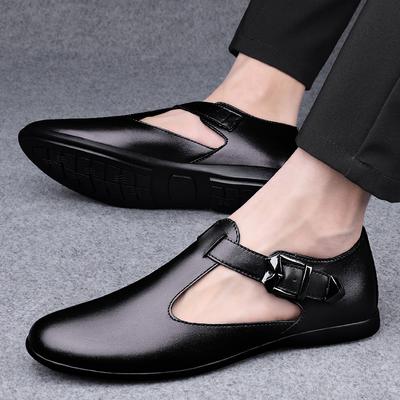 Herren Neue Sommer Atmungsaktive Herrensandalen Modetrend Strandschuhe Hausschuhe Sandalen Herrensandalen Sommer Echtes Leder Sandalen