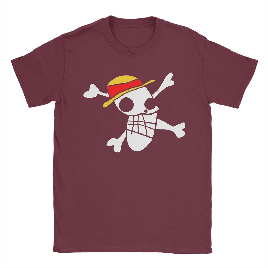 Men LUFFYS FLAG Ones Pieces T Shirts 100 Cotton Clothes Leisure Short Sleeve Round Collar Tees New Arrival TShirts