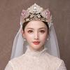 Peigne Couronne Élégant en Cristal pour Femmes Princesse Élégant Couronnes en Cristal Efficaces Diadèmes avec Pierre Colorée et Peigne