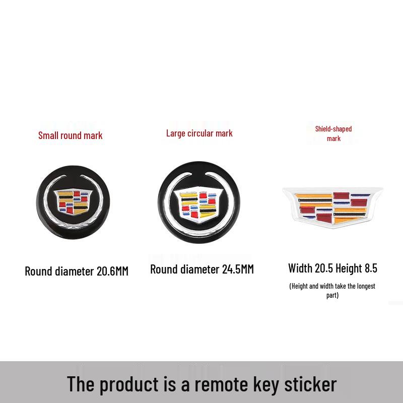 Cadillac Remote Key Stickers: Compatible with CT6, XTS, XT6, ATSL, XT4, SRX, XT5