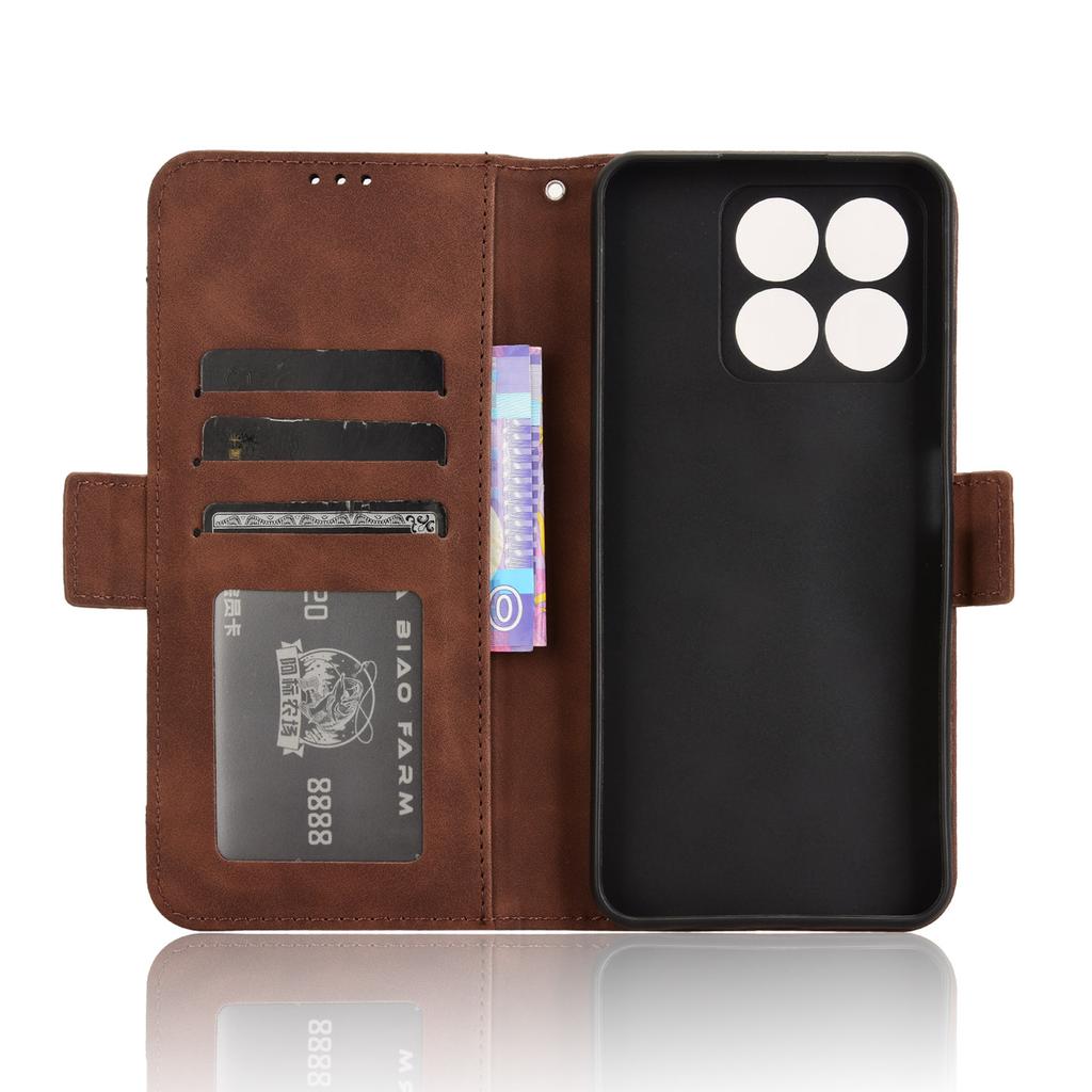 Für ZTE Blade A35/A55 Lederhülle Handy-Brieftaschen-Abdeckung mit mehreren Kartenfächern