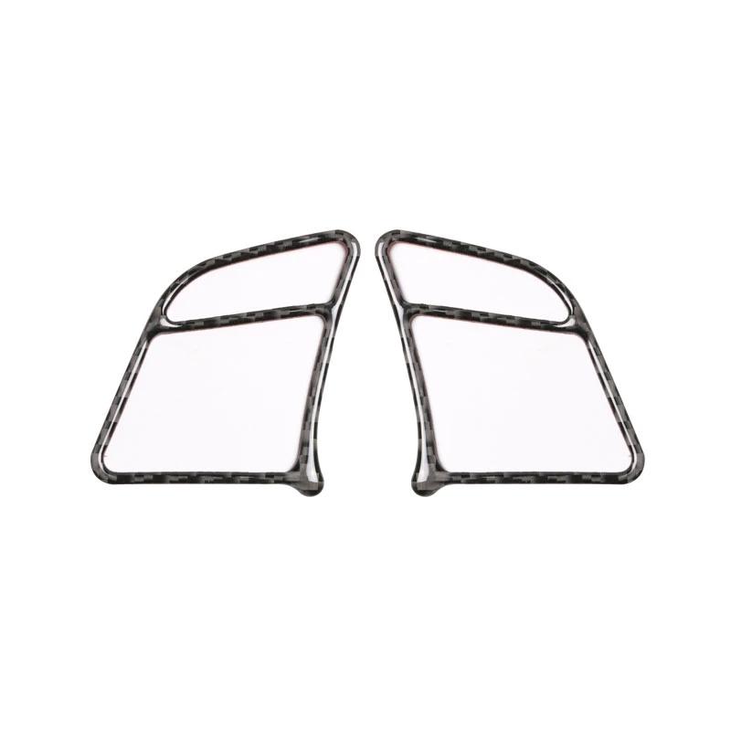 Fibra de carbono para Mercedes W176 W204 W212 ABCEGM Classe CLA CLS SL GL Botão do volante do carro Guarnição Moldura Adesivo