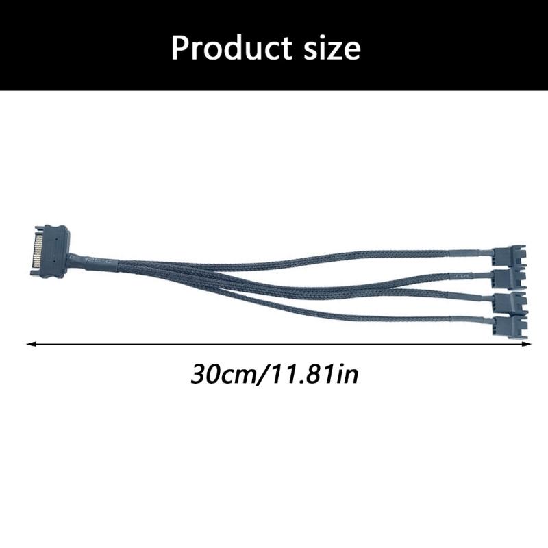 Qualität 4-Port SATA zu 4-Pin Splitterkabel Lüfteradapterkabel Kompatibel für Computer-Kühllüfter und Systeme