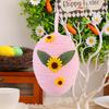 Yousheng Easter Egg Hanging Ornament DIY Crochet Easter Egg with Sunflower for Easter Basket Stuffer Holiday Party Tree Decor